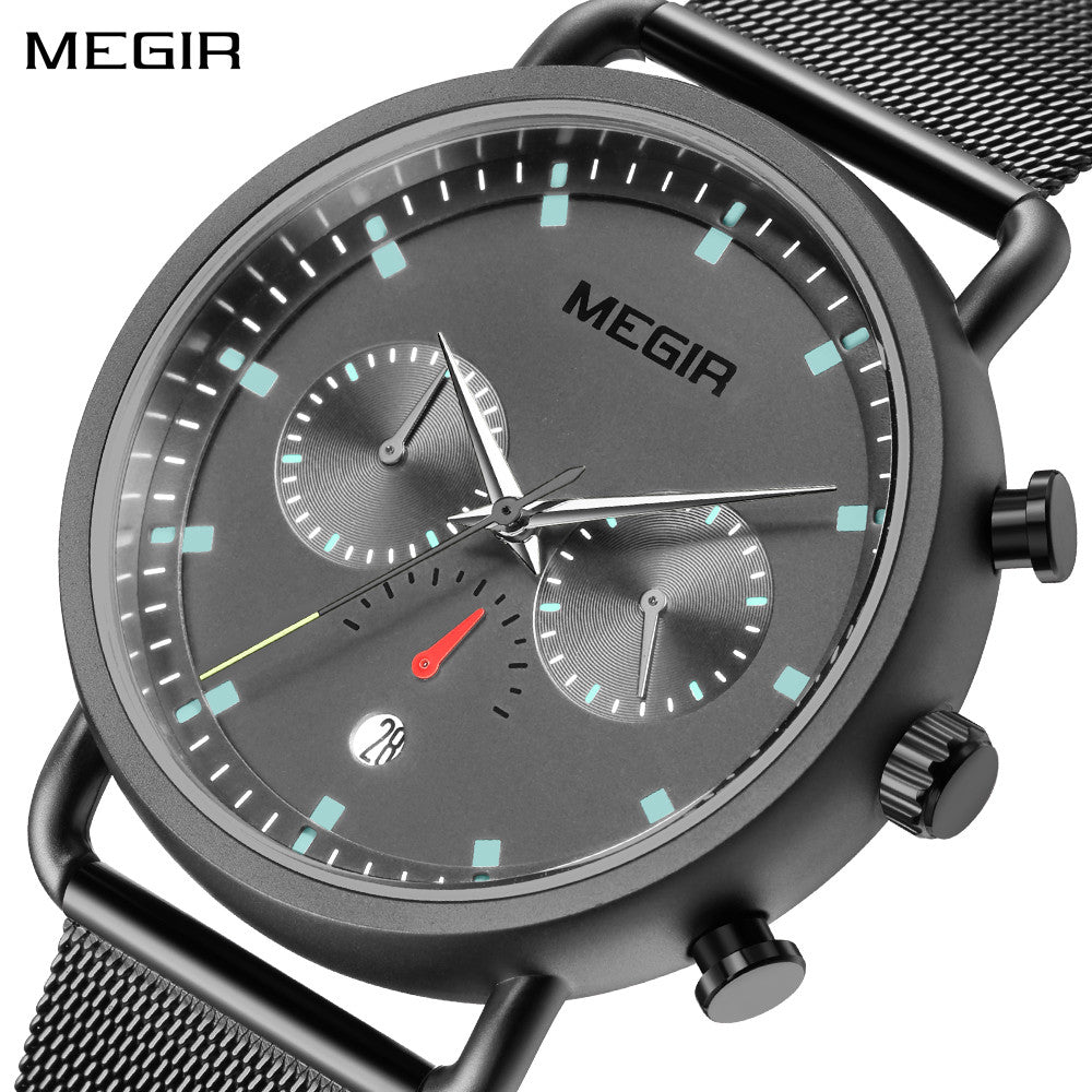MEGIR Men Watch Top Brand Fashion Casual Quartz Watches Waterproof Date Man Sports Military Wristwatch Clock Relogio Masculino