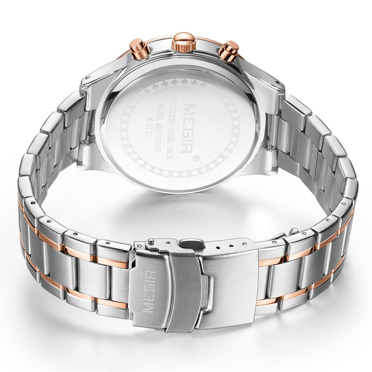 MEGIR Stainless Steel Waterproof Wrist Watches for Men Luminous Chronograph Business Quartz Men's Casual Clock Reloj Hombre